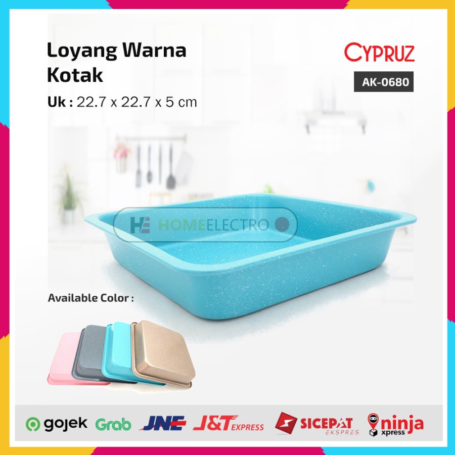 Cypruz AK-0660 Loyang Warna Warni Kotak