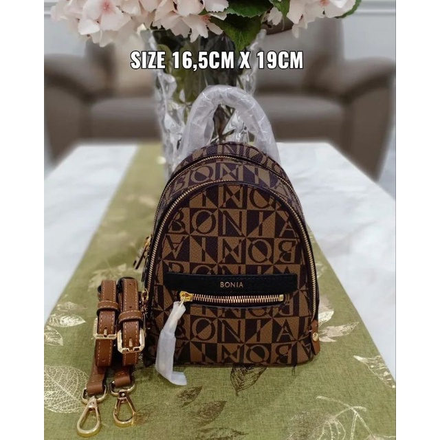 tas bonia original ransel sling bag monogram xs