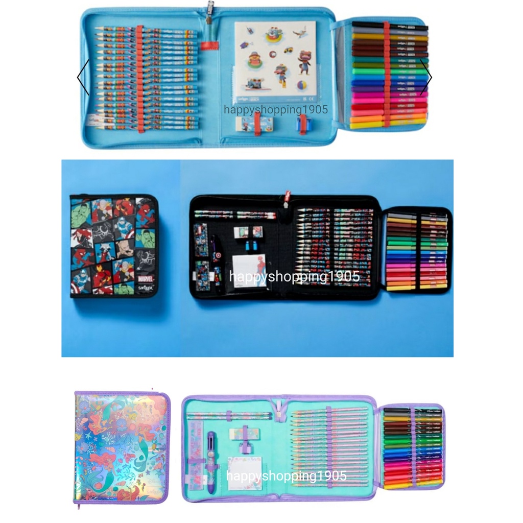 (READY STOCK) SMIGGLE DISNEY ARIEL ZIP IT PENCIL CASE, SMIGGLE MARVEL ZIP IT PENCIL CASE, SMIGGLE DI