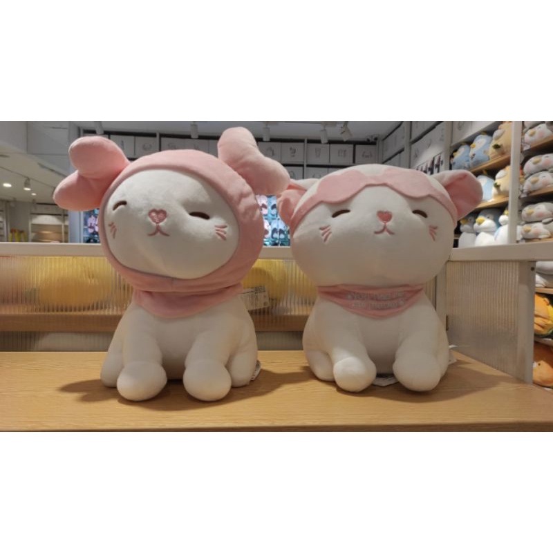 MINISO BONEKA KUCING PINK 27CM