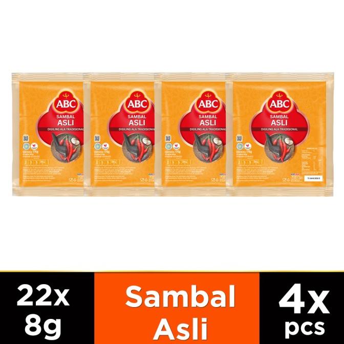 

ABC Saus Sambal Asli 22 x 8 g Multi Pack 4 pcs