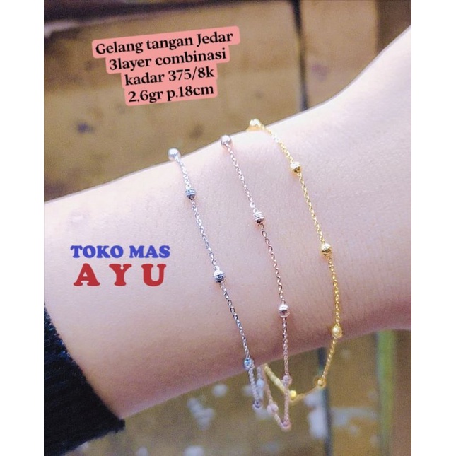 gelang jedar 3 layer 375 mp
