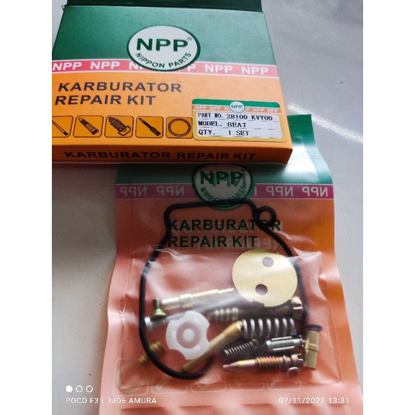 reparkit karburator honda beat repair kit parkit karbu karburator spuyer pilot jet main jet npp kvy