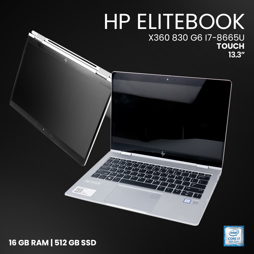 HP EliteBook X360 830 G6 i7-8665U 16GB 512GB 13.3 FHD Touchscreen (BEKAS Grade A) - Silver