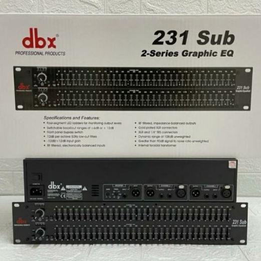 Equalizer Dbx 231 Sub / Dbx 231 + Subwoofer / Dbx 231 Subwoofer - Dbx