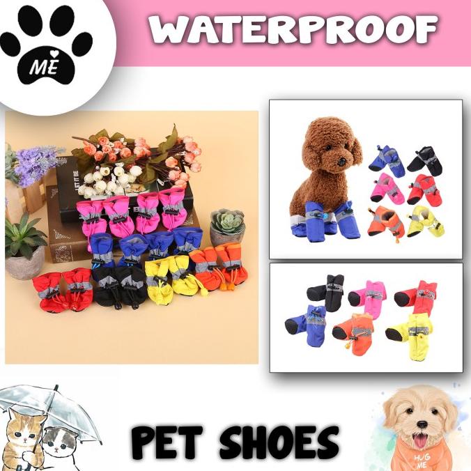 TERBAIK SEPATU ANJING KUCING " WATERPROOF BOOTS " DOG CAT SHOES ORIGINAL