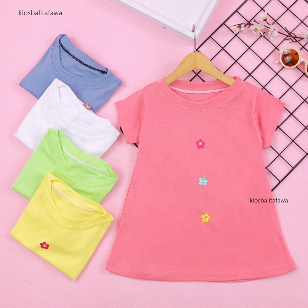 Dress Tasya uk 1-2 Tahun / Lengan Pendek Baju Bayi Anak Perempuan Baby Tunik Blouse Atasan Murah