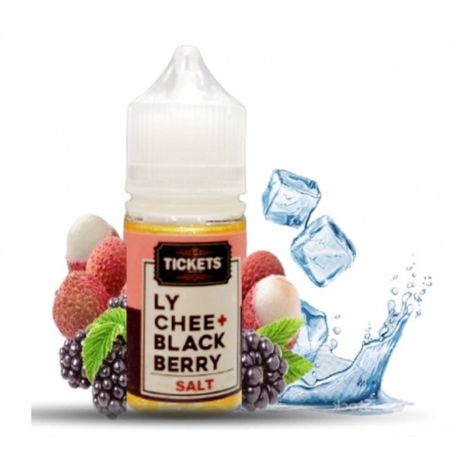 AUTHENTIC LIQUID TICKETS LYCHEE BLACKBERRY 30ML SALTNIC 35MG