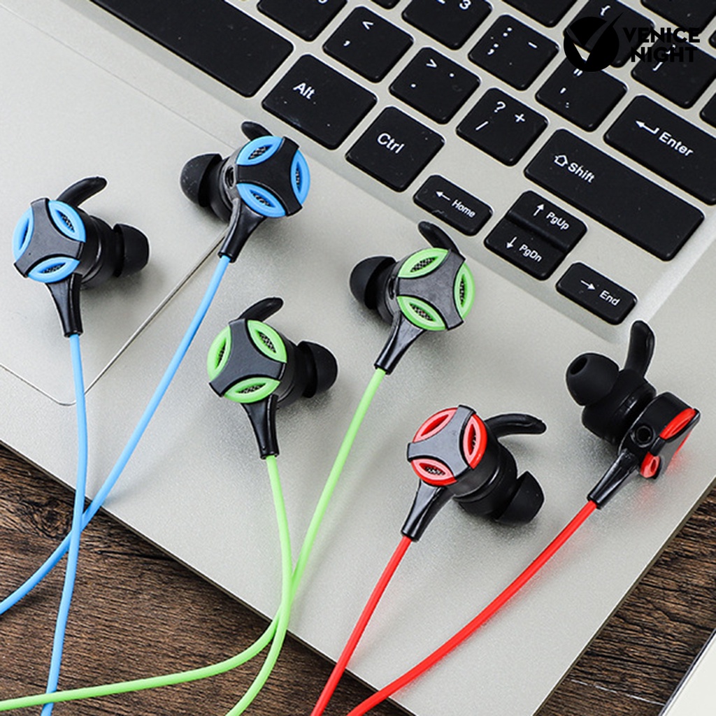 (VNEP) (Berkabel) Portable In-ear ABS Kontrol Volume Gamer Earphone Gaming Headset untuk Komputer