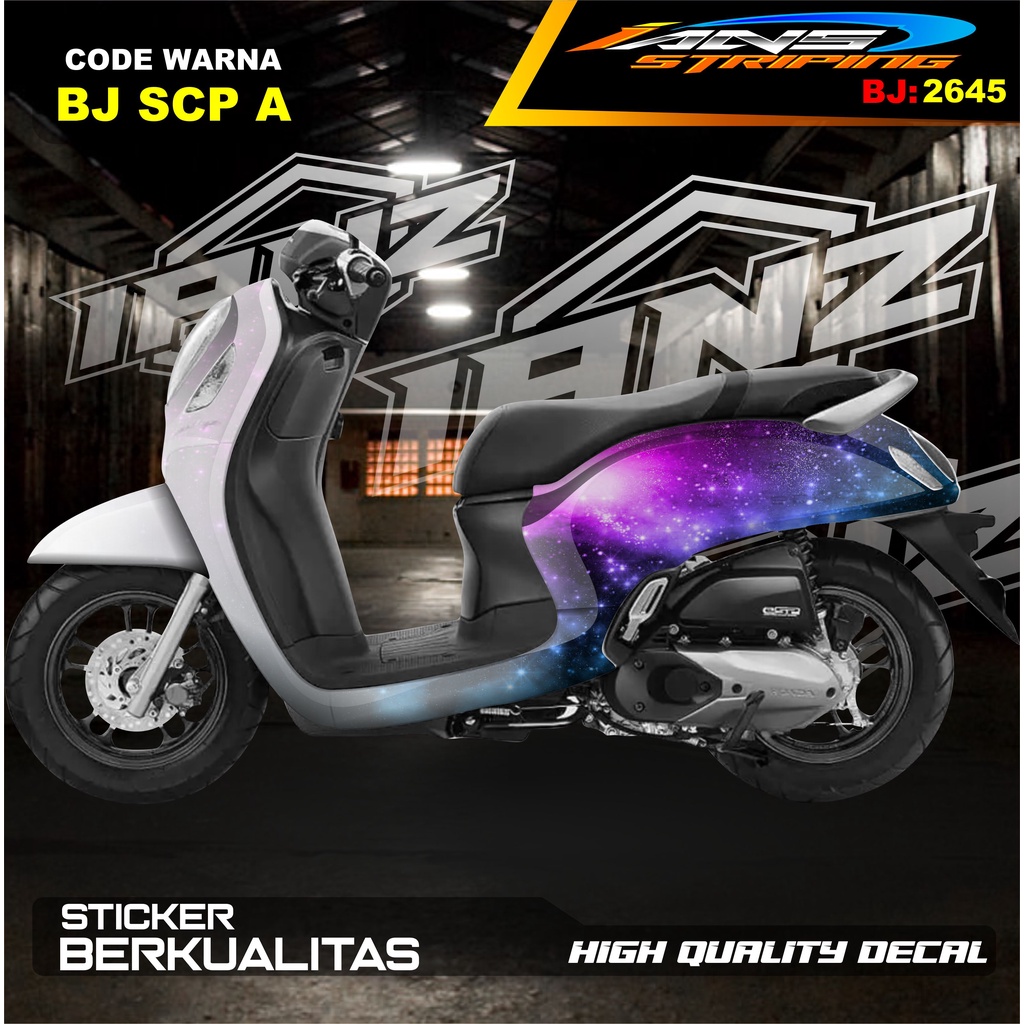 DECAL STICKER HONDA SCOOPY FULL BODY NEW DESAIN LIMITED EDITION / STICKER VARIASI SCOOPY TERBARU  / STICKER SCOOPY