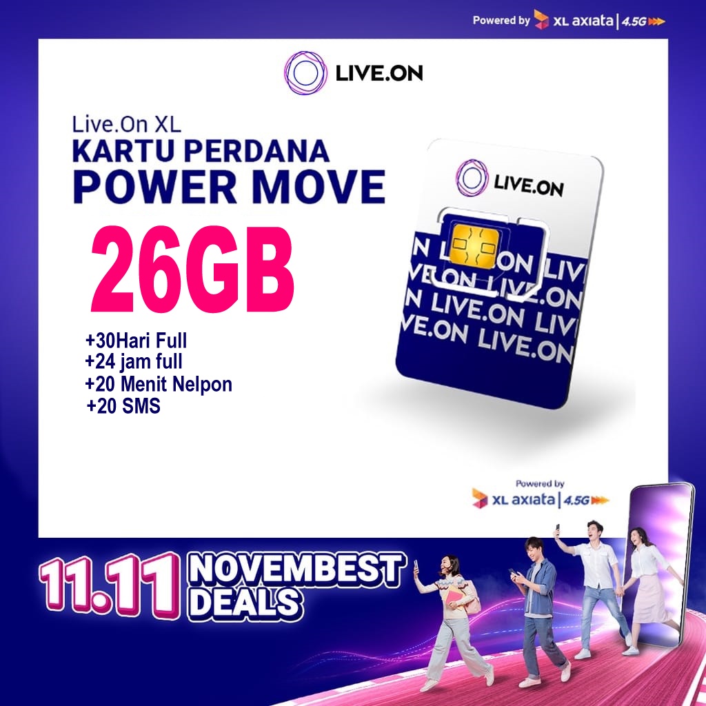 Kartu Perdana xl live on 26Gb unlimited Bayar COD