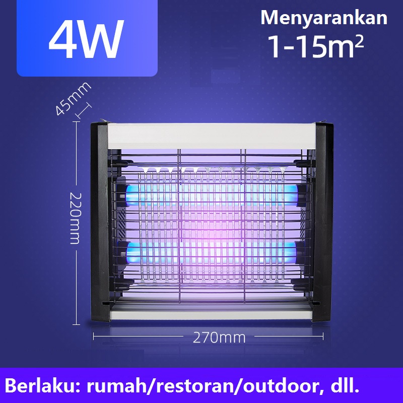 Perangkap Nyamuk Lalat Lampu UV Insect Killer perangkap nyamuk elektrik 4/6 Watt