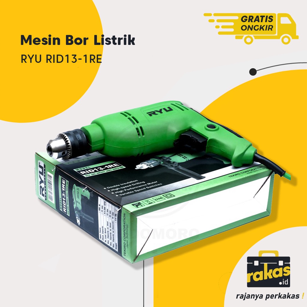 Mesin Bor Listrik RYU RID13-1RE Kualitas Terbaik