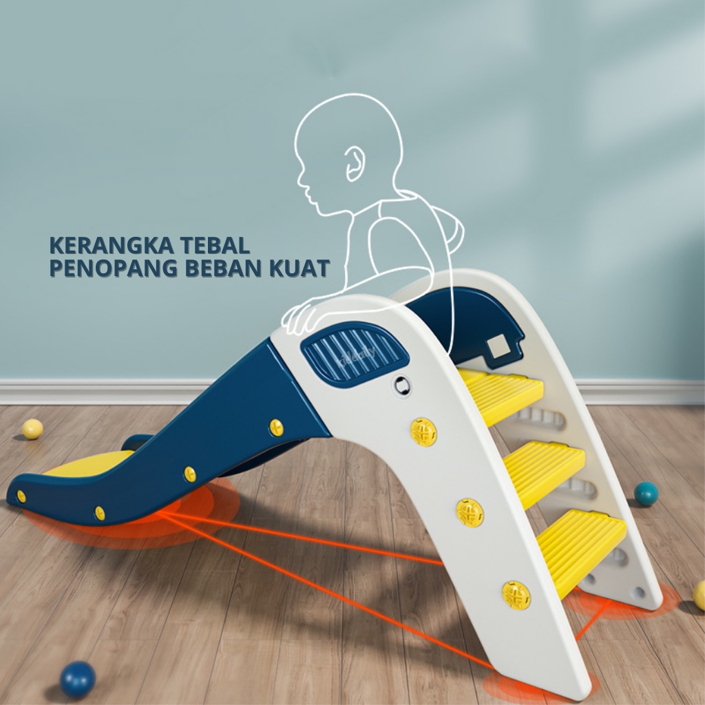 KIDDAILY PEROSOTAN ANAK DENGAN AYUNAN MAINAN ANAK SLIDE PROSOTAN ANAK BABY SLIDE BABY KID SLIDE KID SLIDING