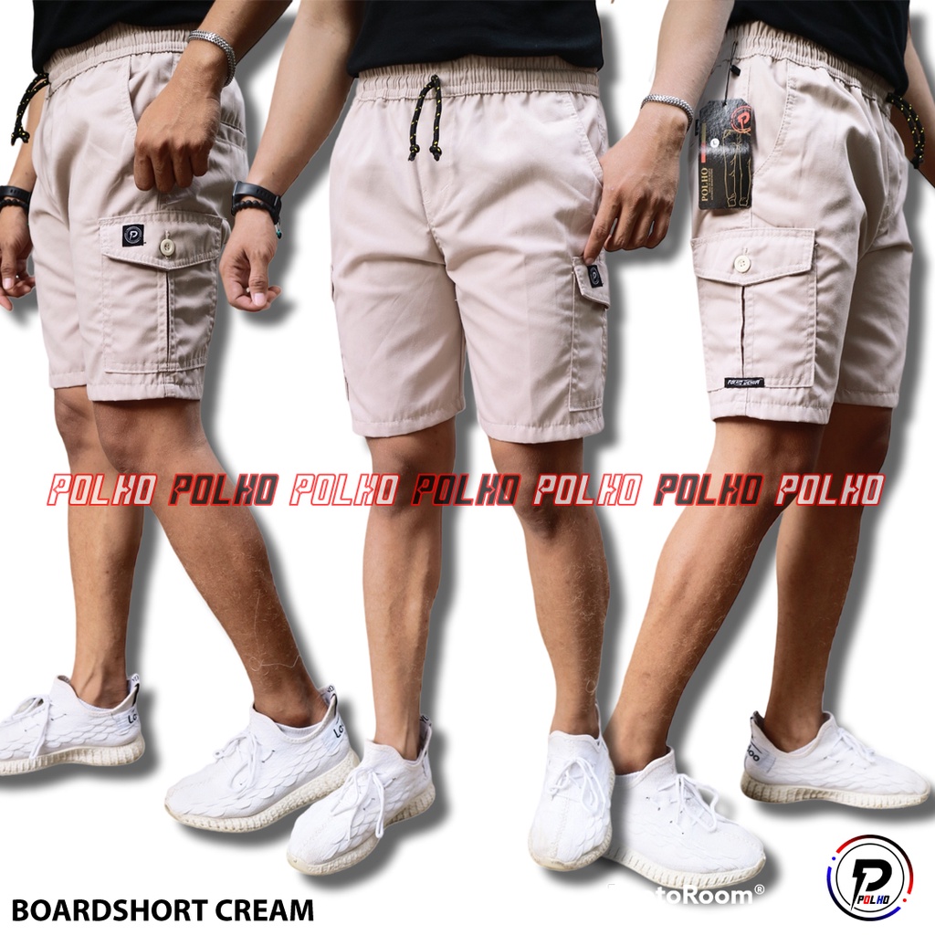 Celana Pendek Boardshort Cargo Polho Denim