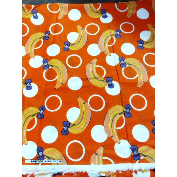 Perca katun Jepang kiloan motif kartun Seri kuning