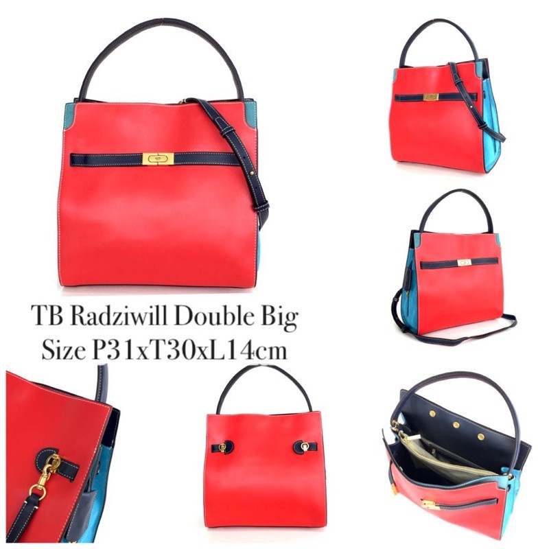 Authentic Tory Burch Lee Radziwill Double Tote Bag 27cm