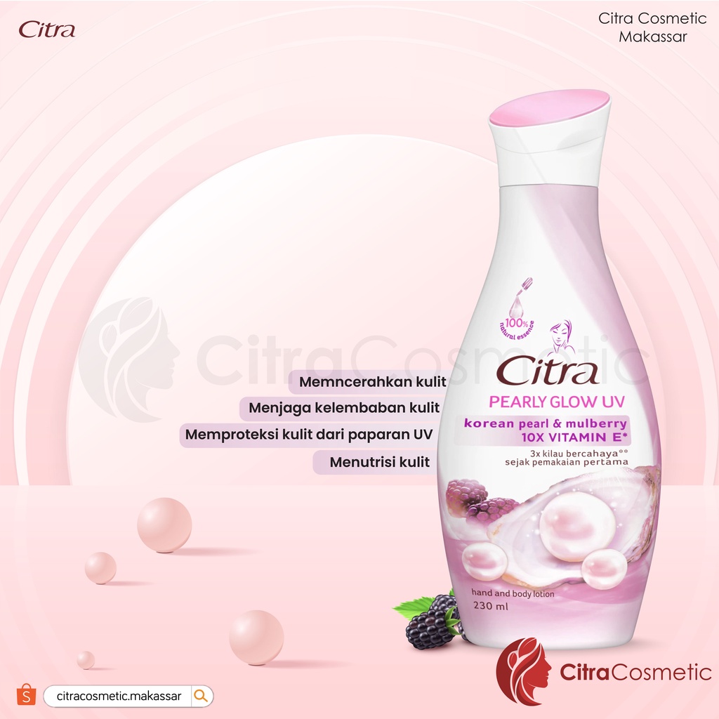 Citra Hand Body Lotion Pearly White Uv 210 Ml