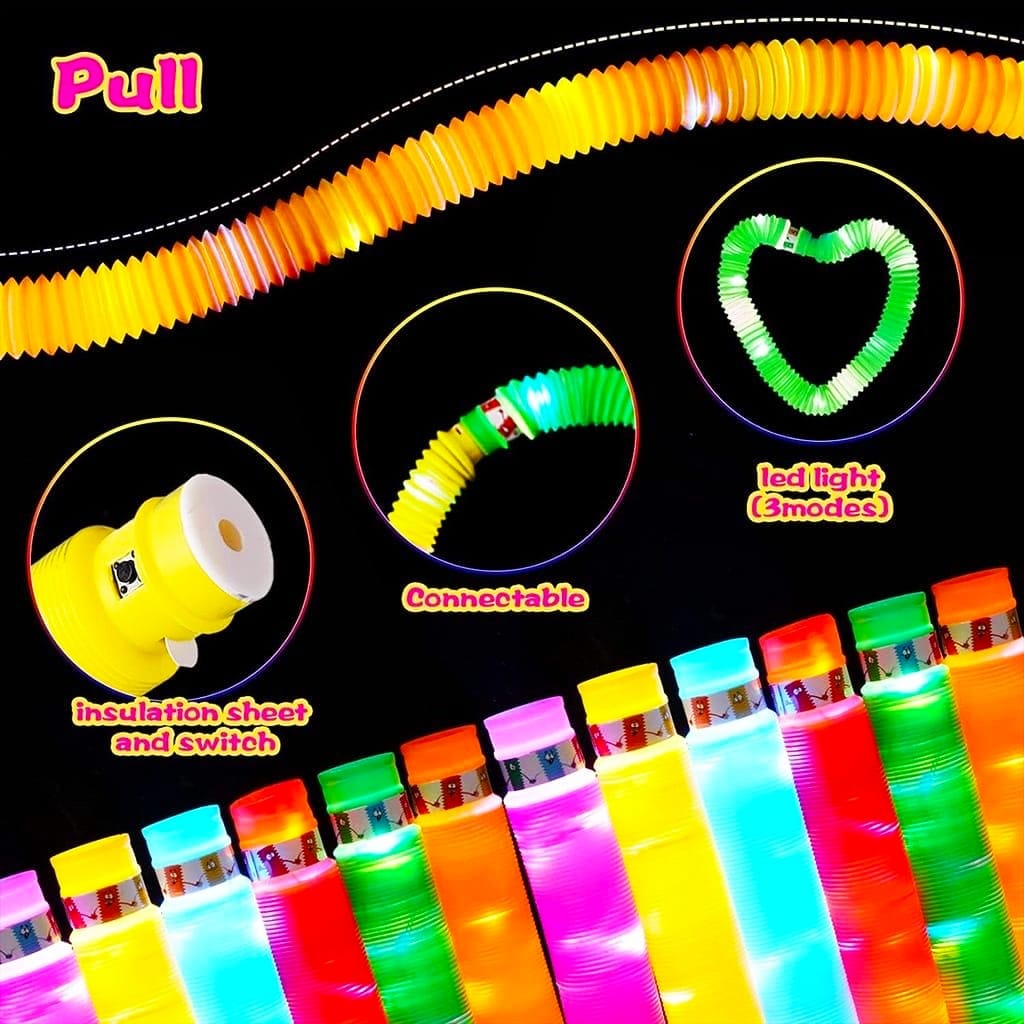 [ JI ] Mainan Viral CEV Light Up Pop Tubes Pipes / Mainan viral tik tok pipa nyala Lampu stick selang