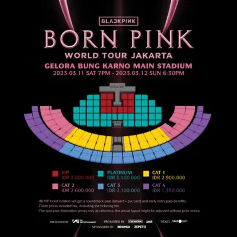 Tiket BORN PINK CAT 2 DAY 1 BLACKPINK JAKARTA