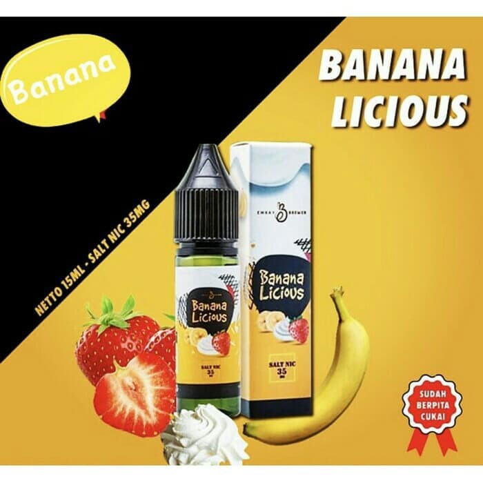 CAIRAN BANANA LIKUIDS 30ML LICIOUSS ORIGINAL RASA PISANG