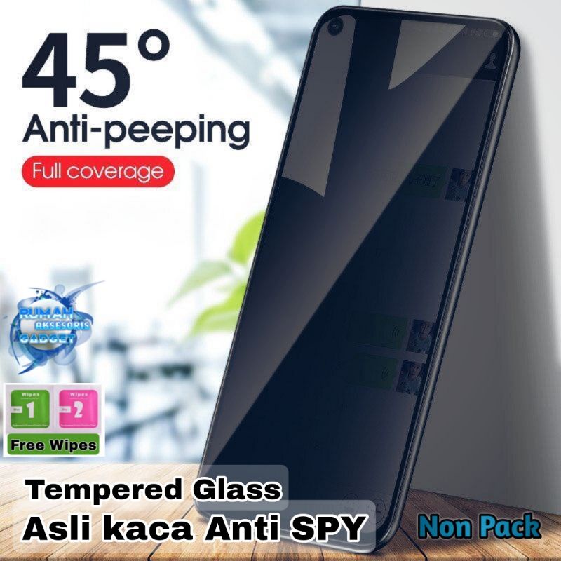 Tempered glass Full Anti spy privacy asli kaca IP iPhone XR 11 pro max 12 13 14 X XS 6 7 8 7+ 8+