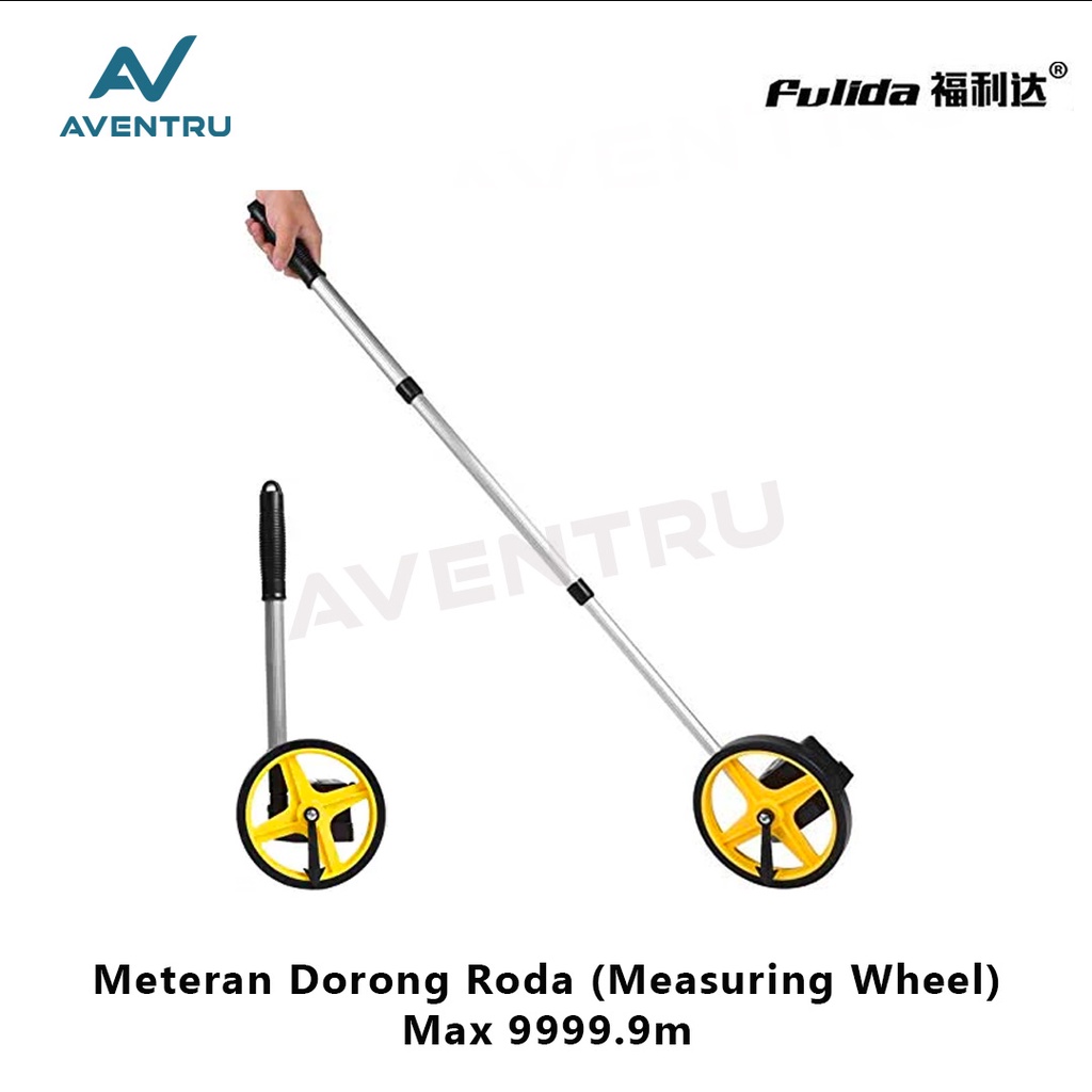 Roda Pengukur Meteran Jalan Berjalan Dorong Roda Walking Measuring Wheel