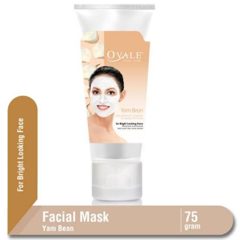 OVALE FACIAL MASK BENGKOANG 75G MASKER WAJAH BENGKOANG Membantu kulit tampak lebih putih dan cerah b