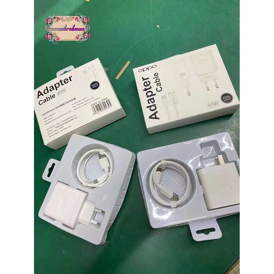 Charger Cashan Casan tc Oppo 80W tipe C SUPER VOOC Fast Charging a17 a77s a77 A5 2020 A9 2020 A52 A53 A54 a74 Reno 2f reno 3 4 4f 4 pro 5 6 7 7z  8 8 pro SB4451