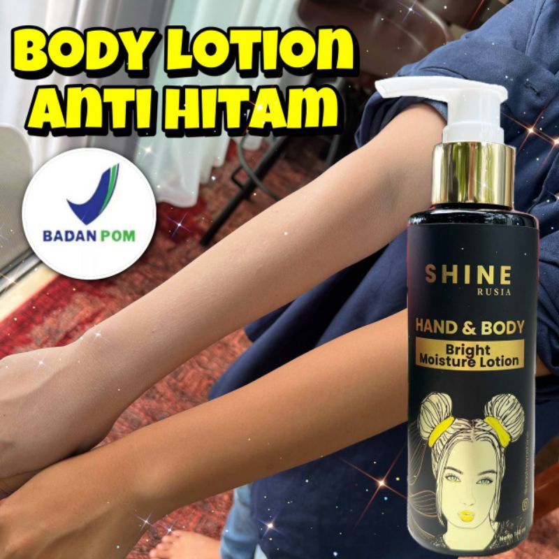 Hand &amp; Body Shine Rusia Brightening Moisture Lotion BPOM