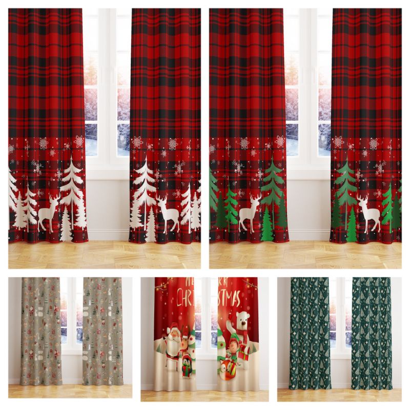 TIRAI GORDYN PRINT MOTIF TEMA NATAL CHRISTMAS XMAS SANTA CLAUS GORDEN