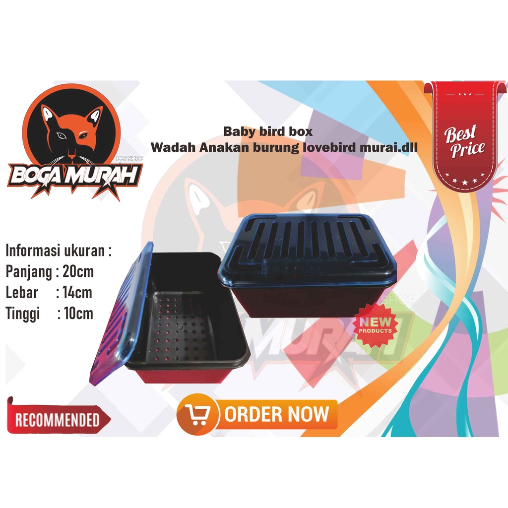 BABY BOX WADAH UNTUK ANAKAN BURUNG LOVEBIRD MURAI KENARI KACER DLL MER