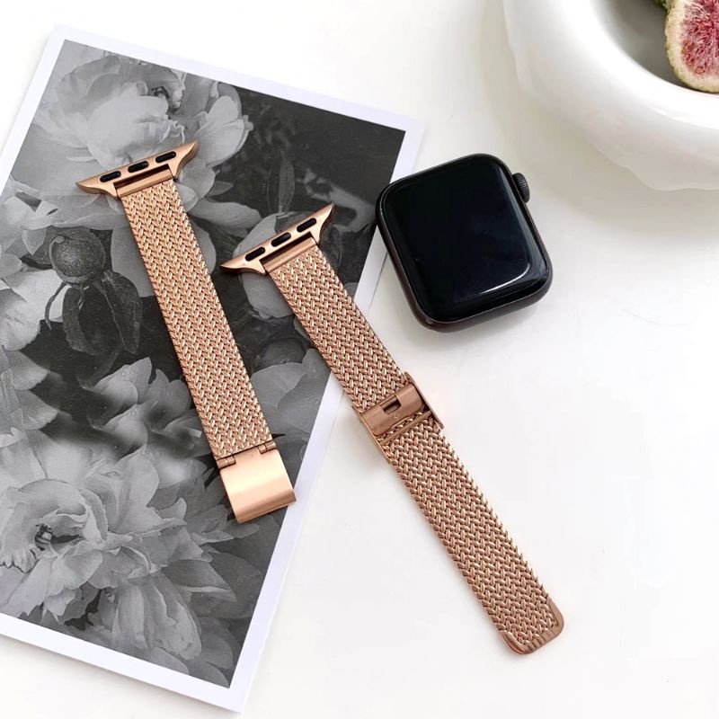 Strap Apple Watch Milanese Rantai Pasir Magnetic Series 1 2 3 4 5 SE 6 7 8 ultra