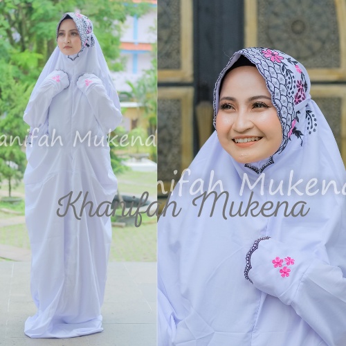 Mukena Mukenah Rukoh Rukuh Langsungan Terusan Santri Lajuran Katun Jepang Mutiara Santriwati Renda P