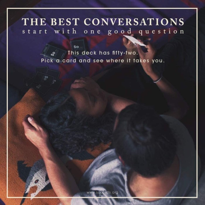 So Cards Deep Conversation Starters – Question Card Game Board Games