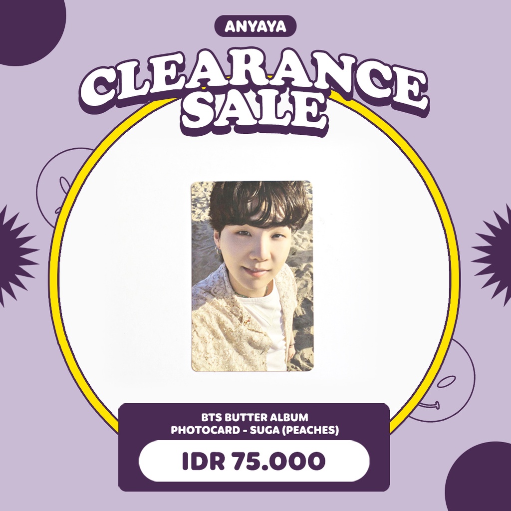 [READY STOCK] BTS BUTTER PHOTOCARD  ALBUM PEACHES VER. SUGA YOONGI