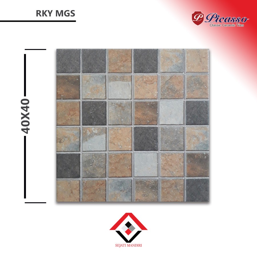 keramik 40x40 - motif batu alam - picasso mbg