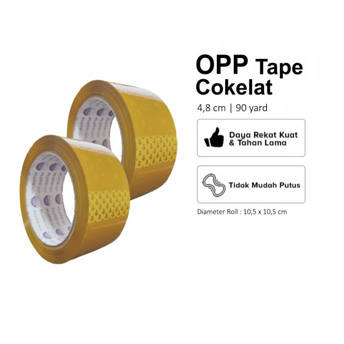 

Tape Gosend / Grab Lakban Bening / Coklat 48Mm X 90 Yard Full