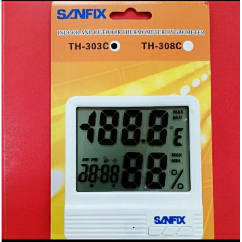 Thermometer Digital SANFIX TH303C Hygrometer indor and outdor