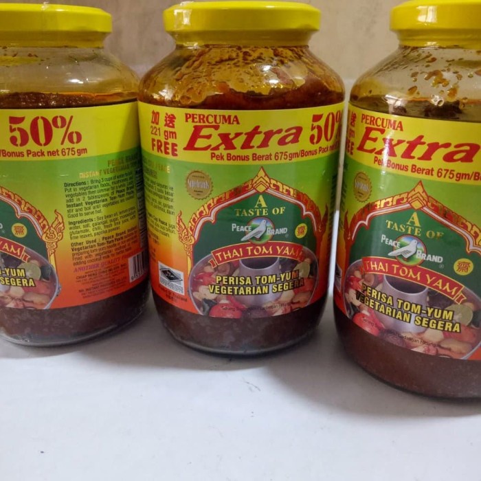 

TOMYAM VEGETARIAN INSTANT CAP PEACE 675 GRAM BUMBU TOM YAM THAILAND