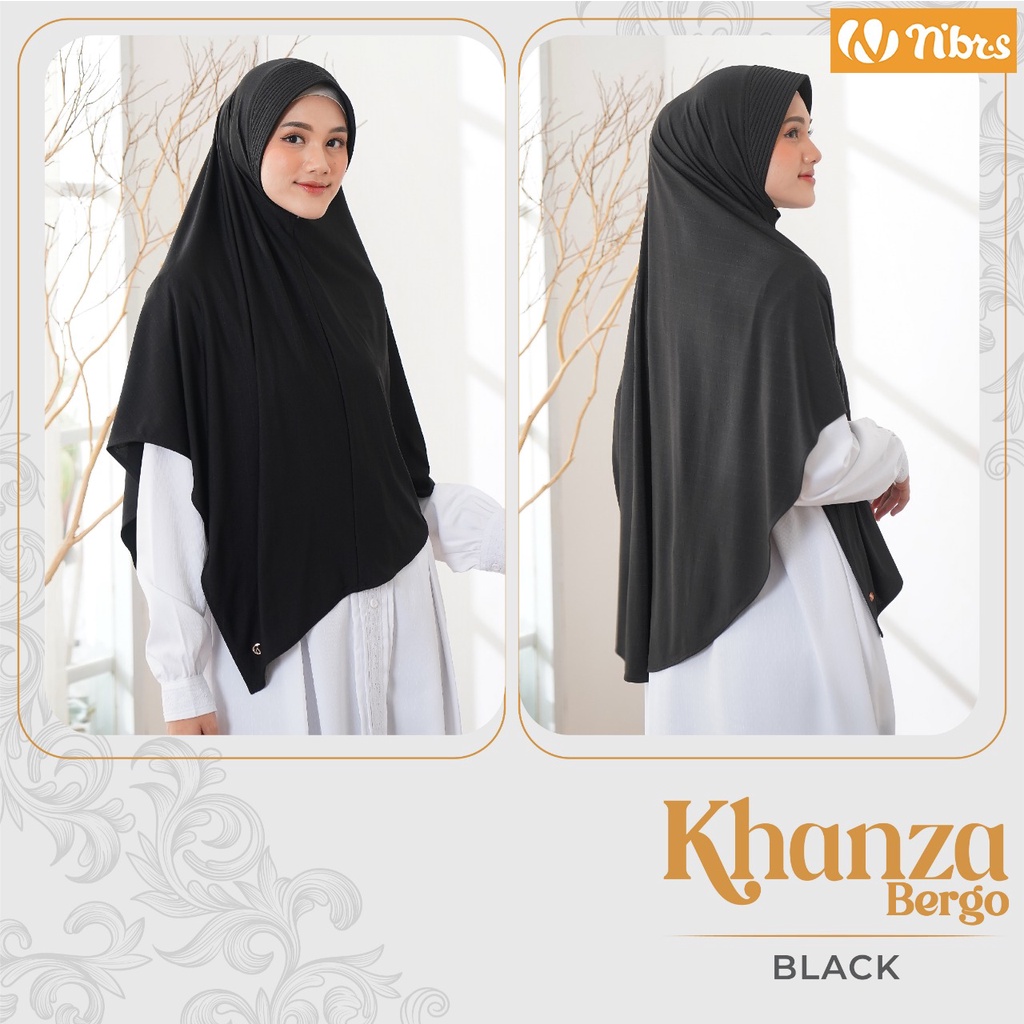 Nibras Hijab Khanza Bergo Jilbab Instan Bahan Bahama Simple Syar'i Casual OOTD