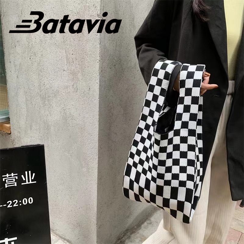 Batavia 2023 Baru penyimpanan indah tas rajutan portabel kecil yang kuat dan tahan lama gaya ledakan bag BAG17