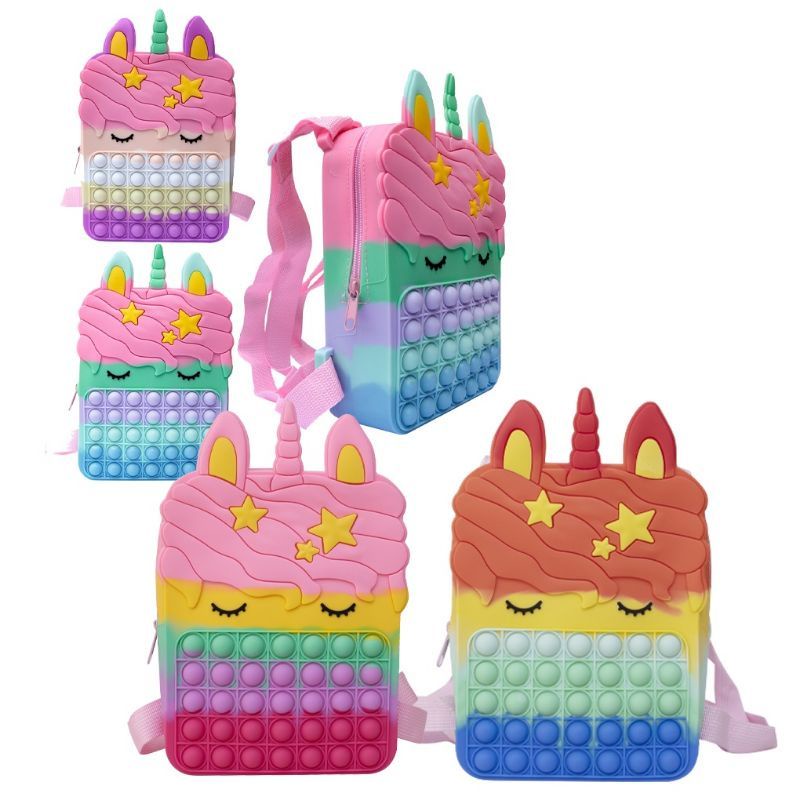 TAS POP IT ANAK UNICORN JUMBO MUAT HP / TAS SELEMPANG POP IT ANAK