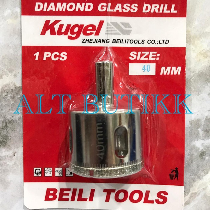 Mata Bor Kugel Diamond Core For Glass 40Mm - Mata Bor Hole Saw Kaca 40 Mm