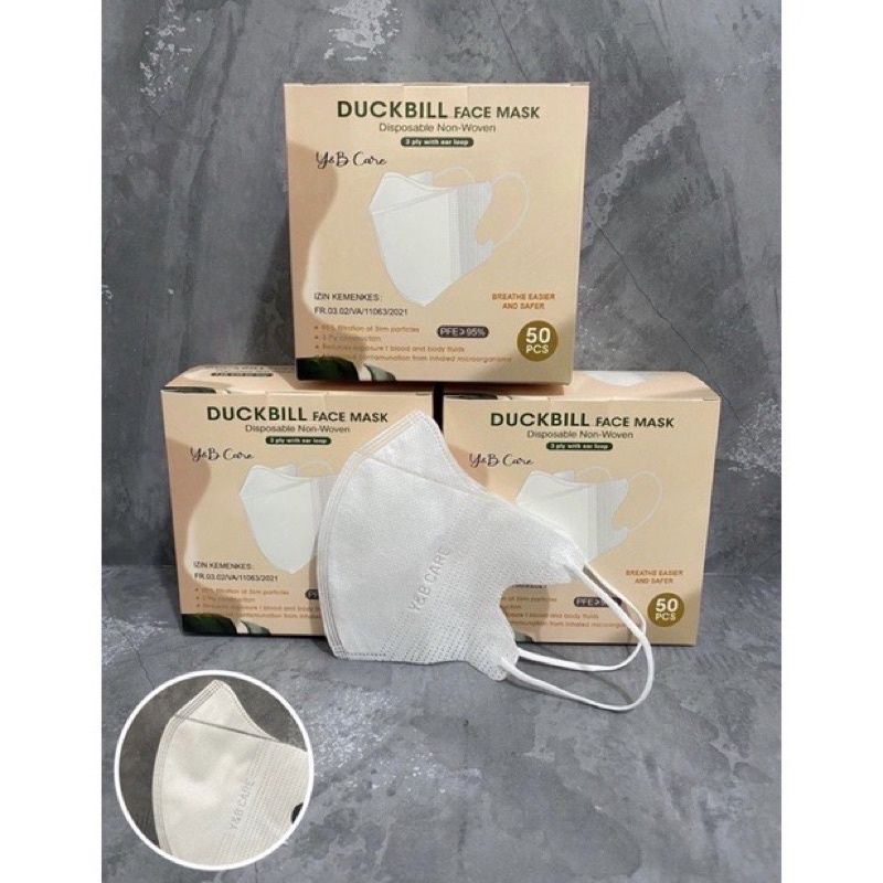 HELLO_masker duckbil YNB isi 50PCS/ masker premium mirip sensi YNB