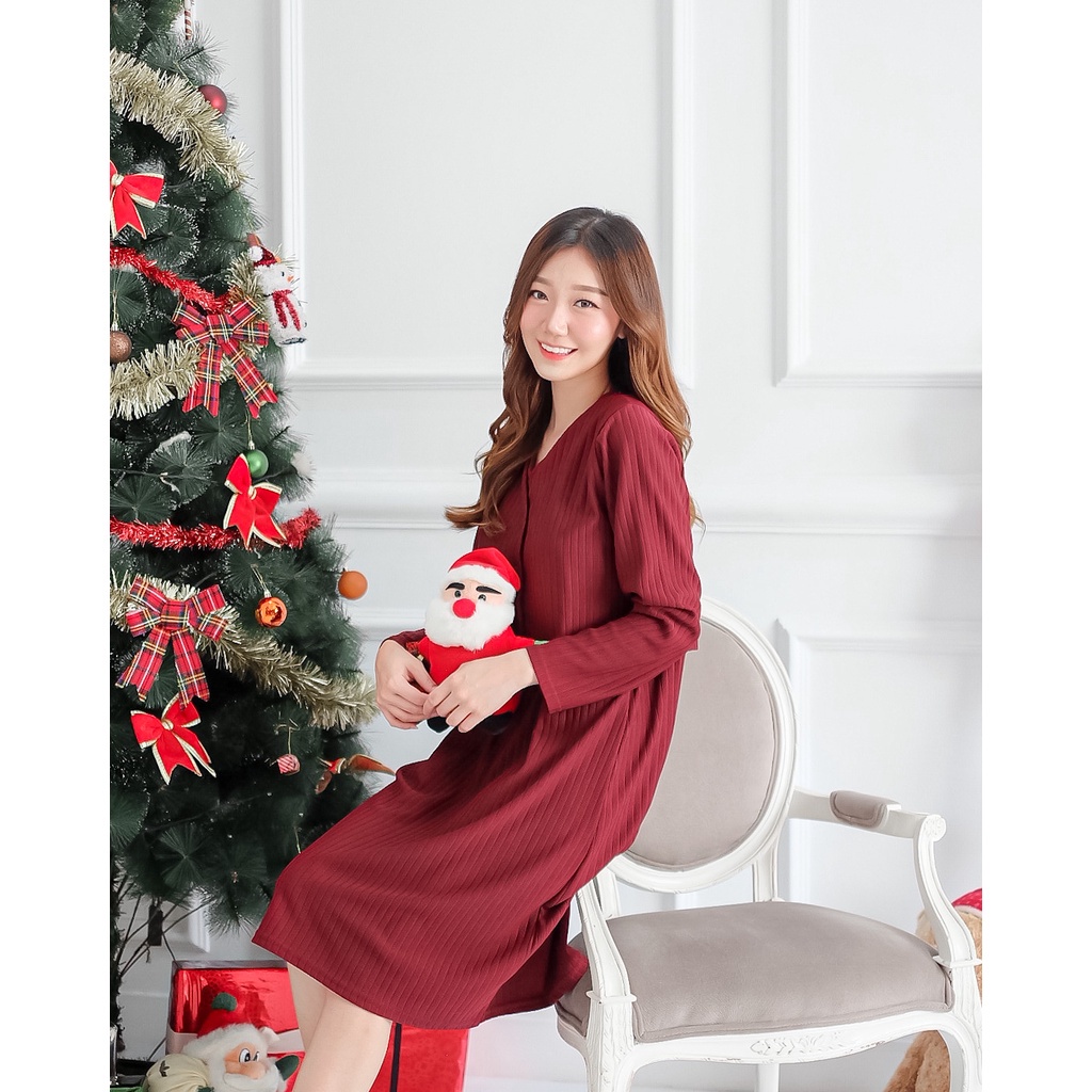 JXPLORE COTTONBELLS CASUAL DRESS WANITA GIVA SET CARDIGAN MIDI (GT - D 4185)