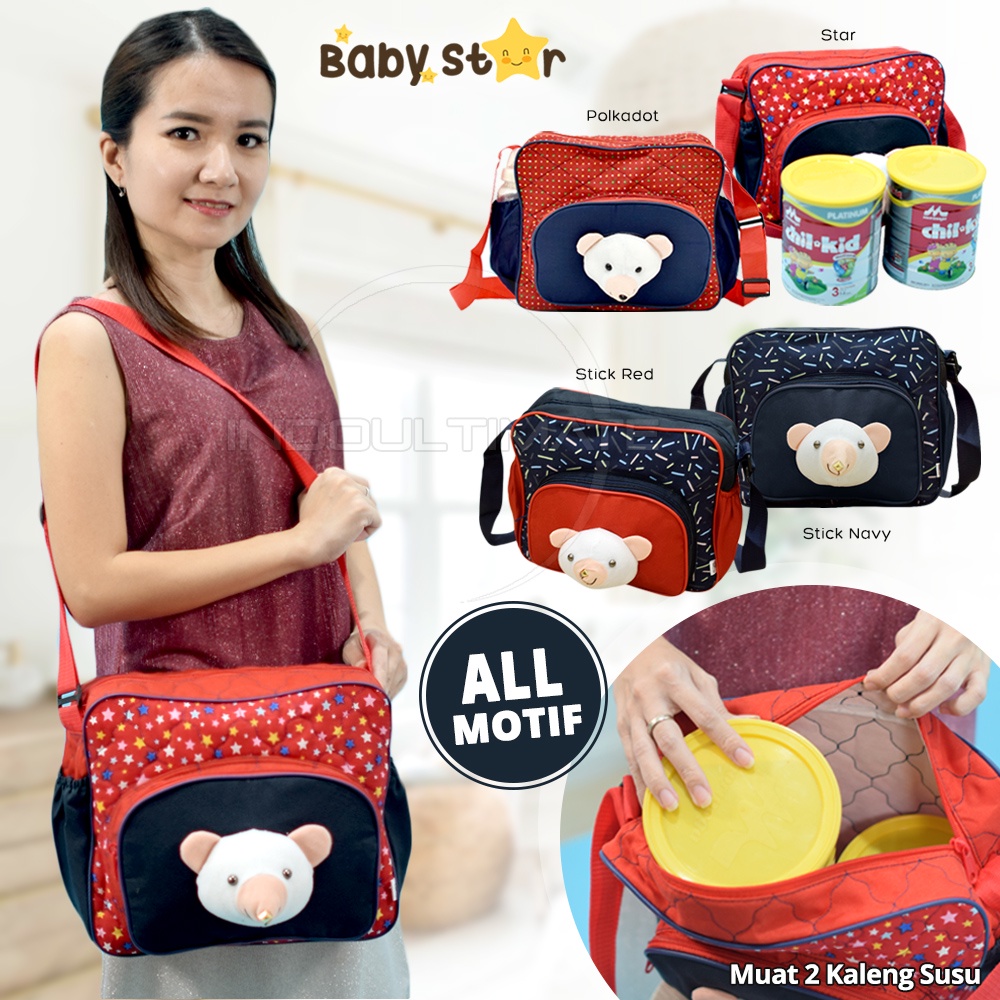 Tas Popok Bayi BABY STAR Tas Perlengkapan Bayi BY-272 BY-273 Baby Diaper Bag Mommy Bag Tas Botol Susu Bayi BY-275