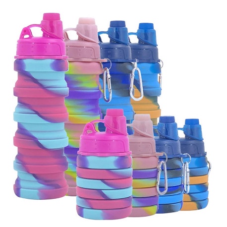 Botol Minum Silicone Lipat Botol Minum Anak Botol Minum Lucu Isi 500ml