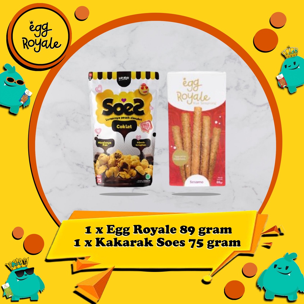 

Paket Bundle 1 Egg Royale Box 89Gr + 1 Kakarak Soes Lumer 75Gr