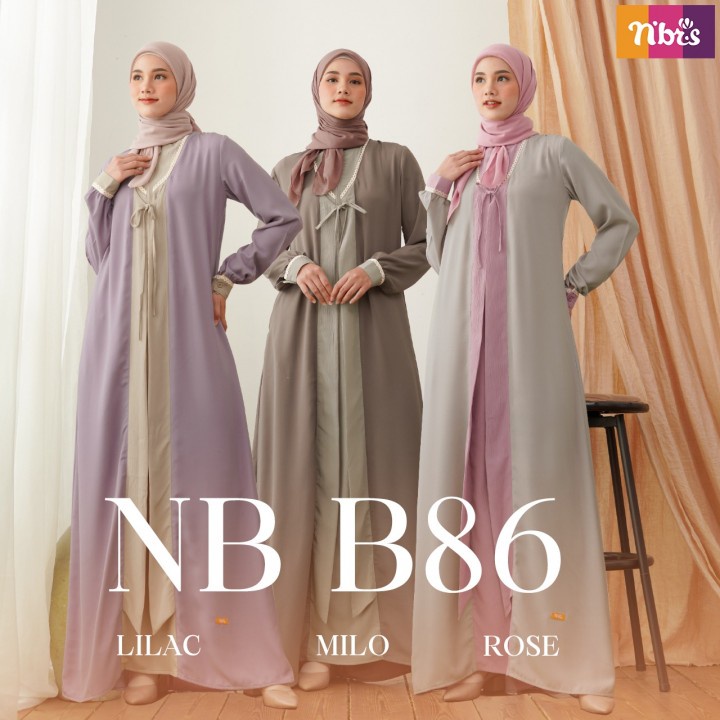 Gamis Nibras Terbaru NB B86 / Gamis Dress Maxy / Fashion Muslim Nibras